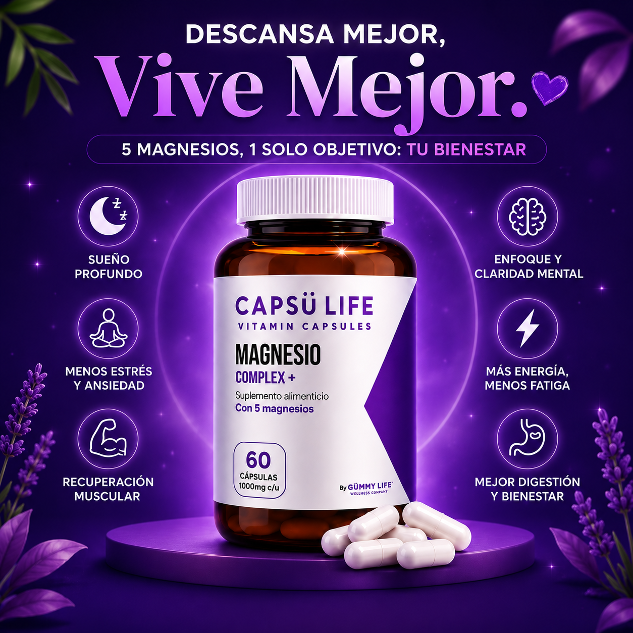 ¿Te sientes agotada, estresada y sin energía todos los días? Tu cuerpo necesita magnesio 😵‍💫✨