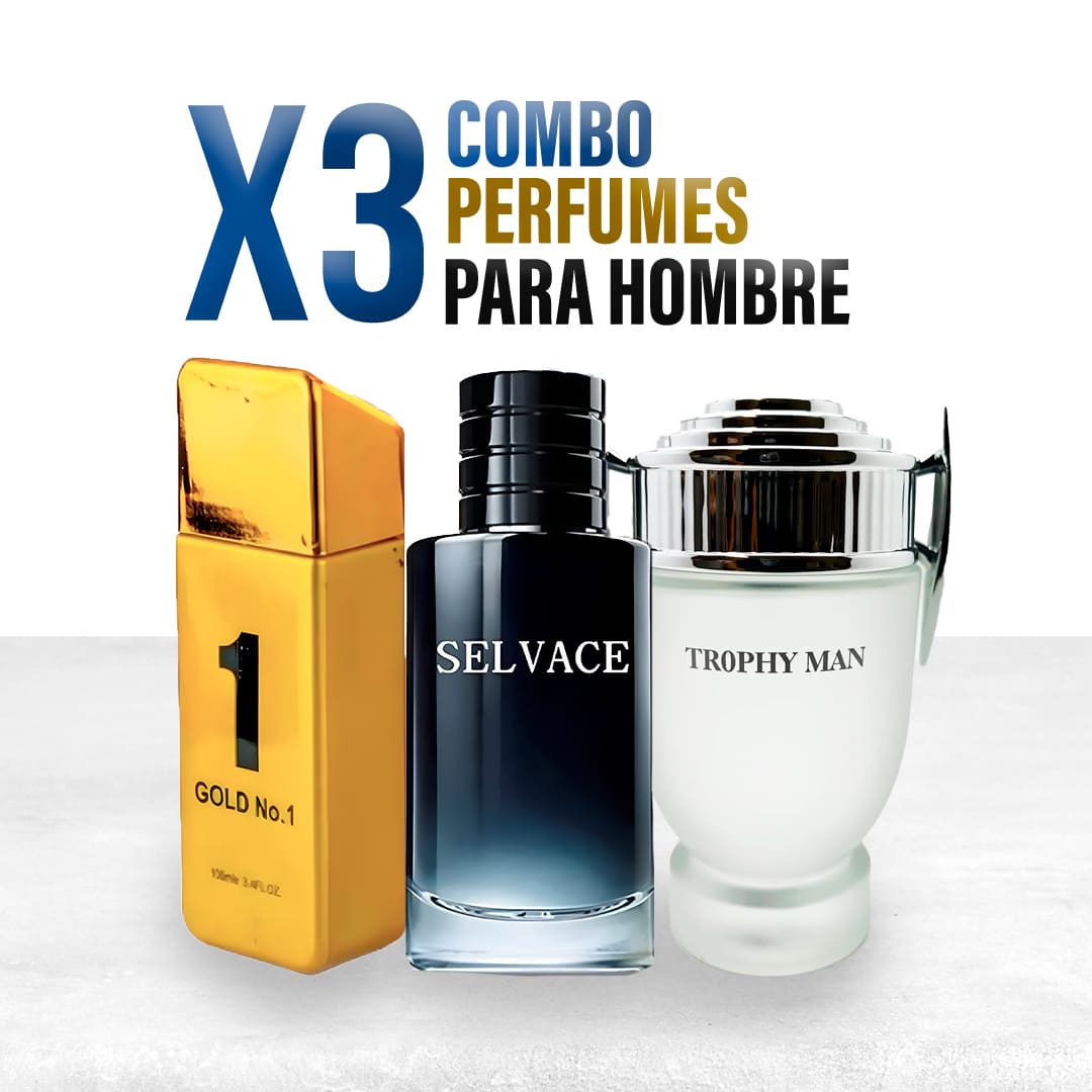 Kit 3x1 de Perfumes Exclusivos para hombres