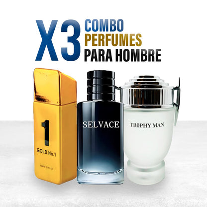 Kit 3x1 de Perfumes Exclusivos para hombres