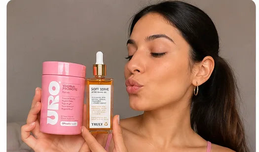 Clienta lanzando un beso con el combo